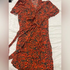 Floral Print Wrap Knot Side